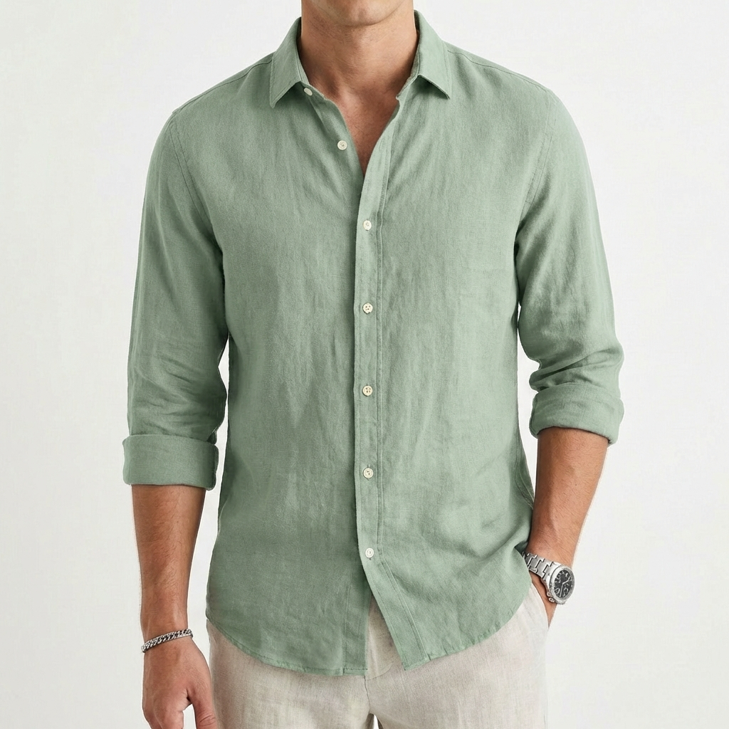 Lucas | Camisa Hombre Con Cuello Clásico Y Manga Larga | Casual