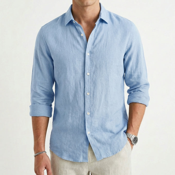 Lucas | Camisa Hombre Con Cuello Clásico Y Manga Larga | Casual