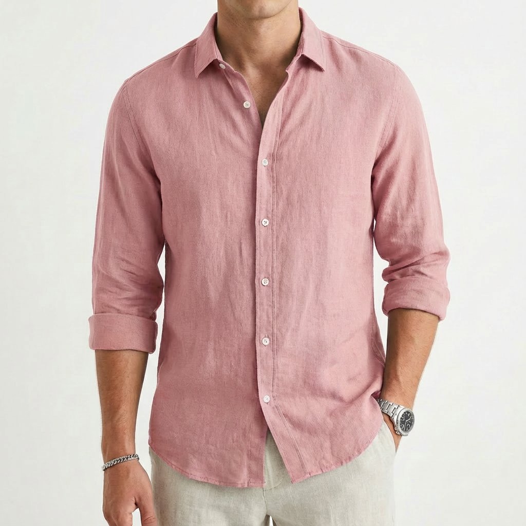 Lucas | Camisa Hombre Con Cuello Clásico Y Manga Larga | Casual