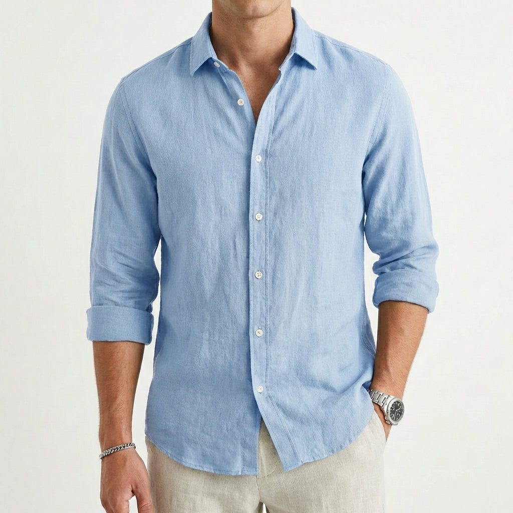 Lucas | Camicia Uomo con Colletto Classico e Manica Lunga | Informale