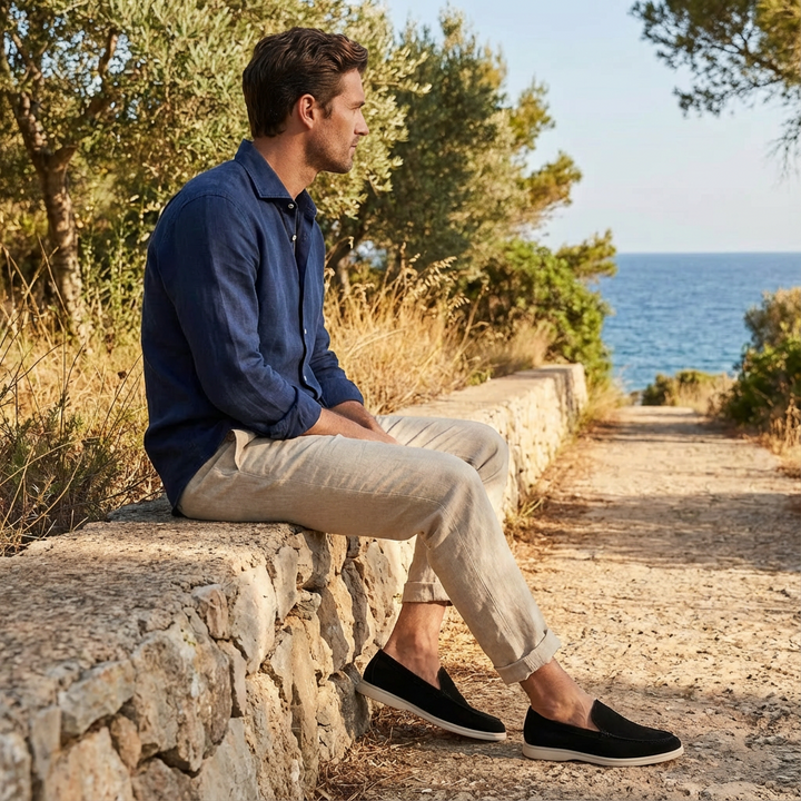 Lucas | Hombre Mocasines Slip-On Con Suela Contrastante Y Costuras Mocasín | Casual