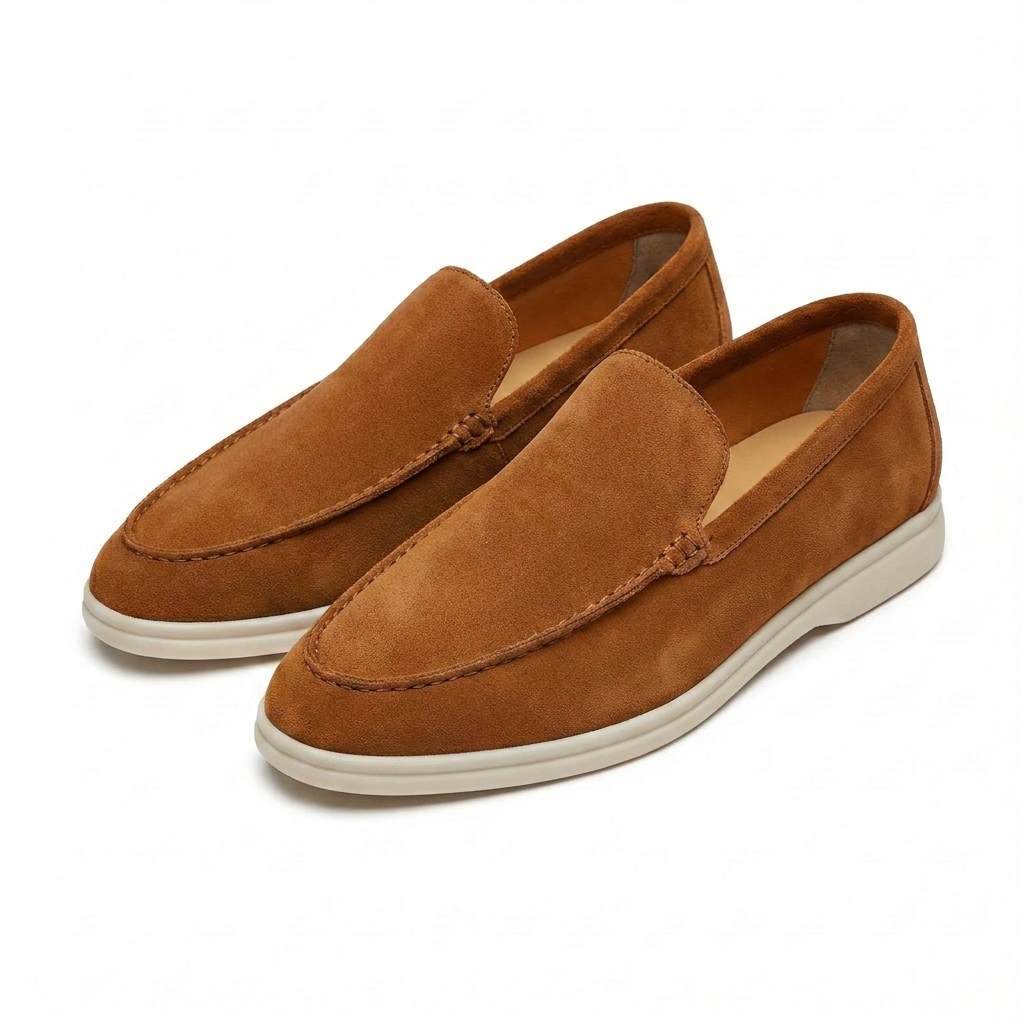 Lucas | Mocassini da Uomo Slip-On con Suola a Contrasto e Cuciture Mocassino | Informale