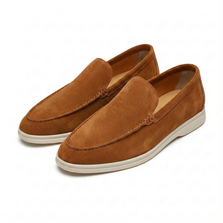 Lucas | Mocassini da Uomo Slip-On con Suola a Contrasto e Cuciture Mocassino | Informale