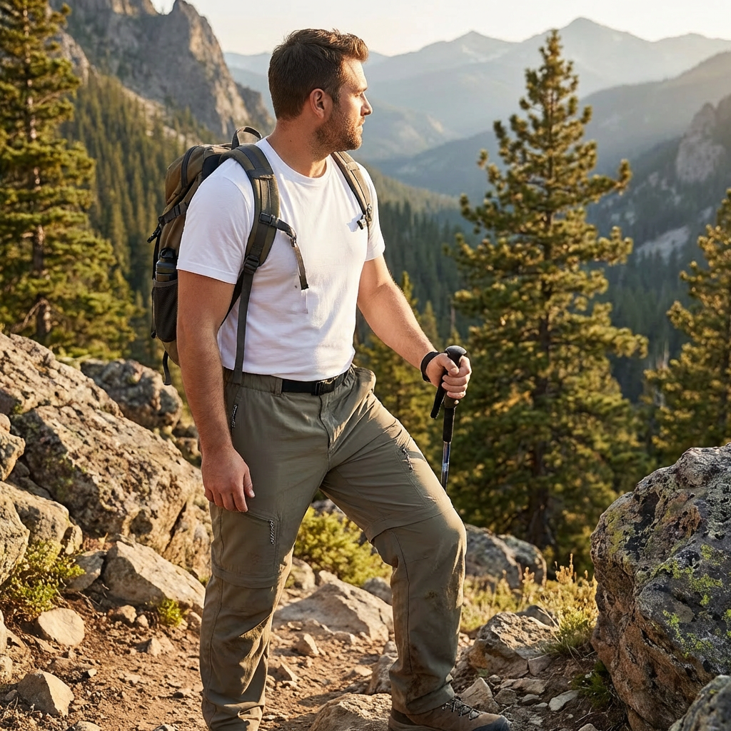 Lucas | Pantalón Convertible Hombre Con Piernas Desmontables Y Cinturón | Outdoor