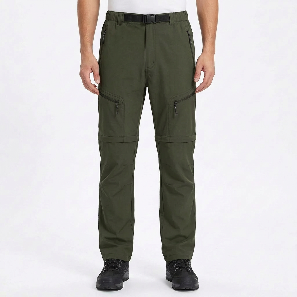 Lucas | Pantalón Convertible Hombre Con Piernas Desmontables Y Cinturón | Outdoor