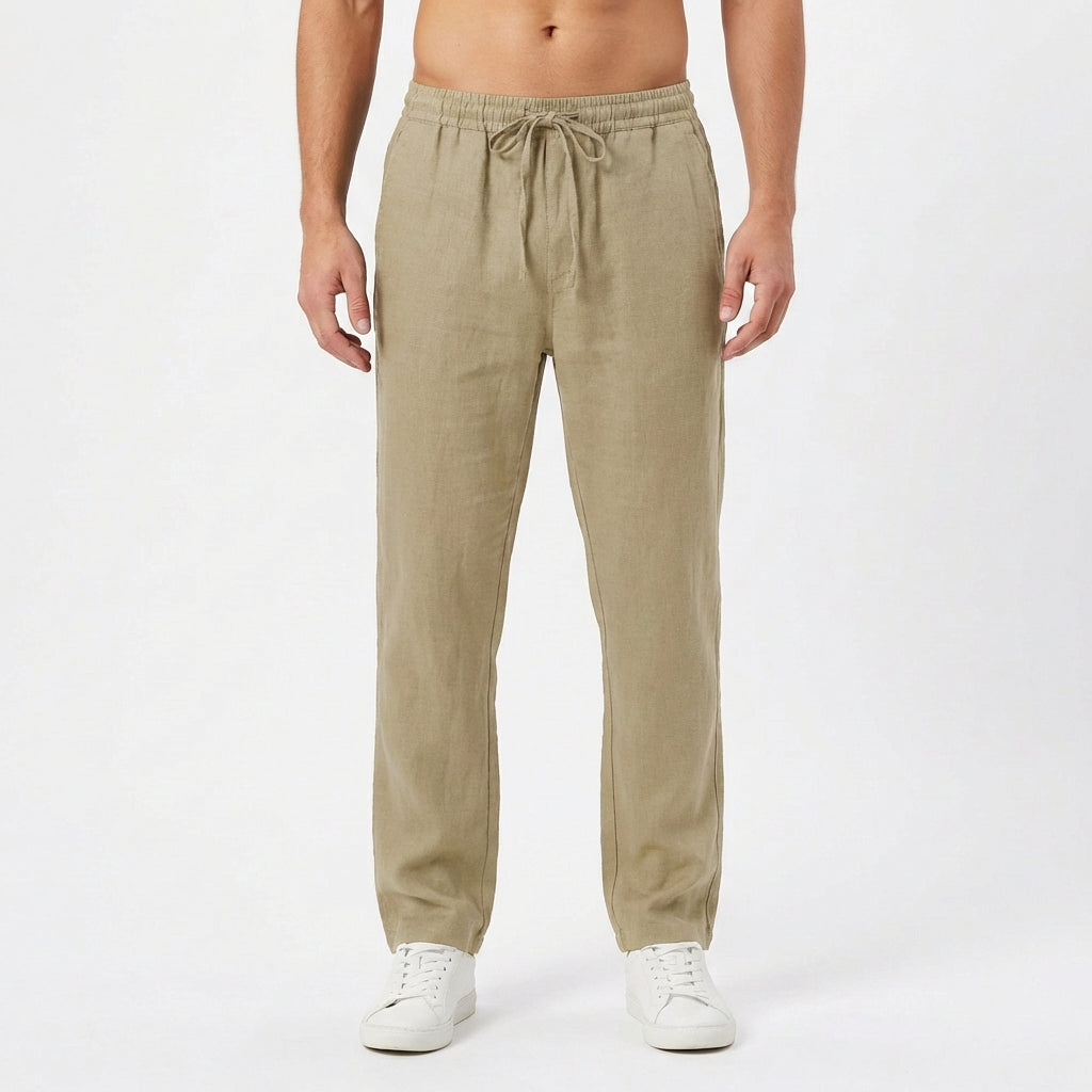 Lucas | Pantalón Hombre Con Cintura Elástica Y Pernera Recta | Casual