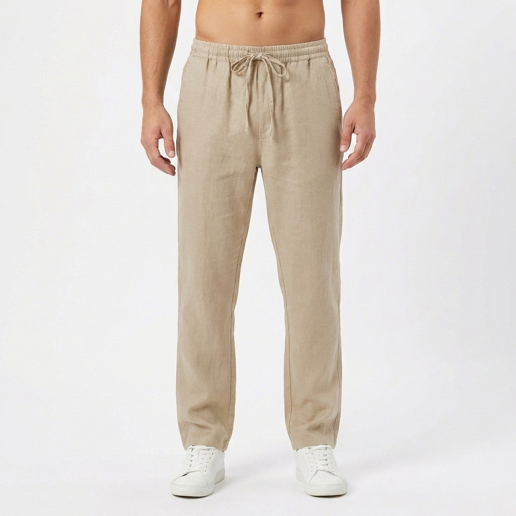 Lucas | Pantalón Hombre Con Cintura Elástica Y Pernera Recta | Casual