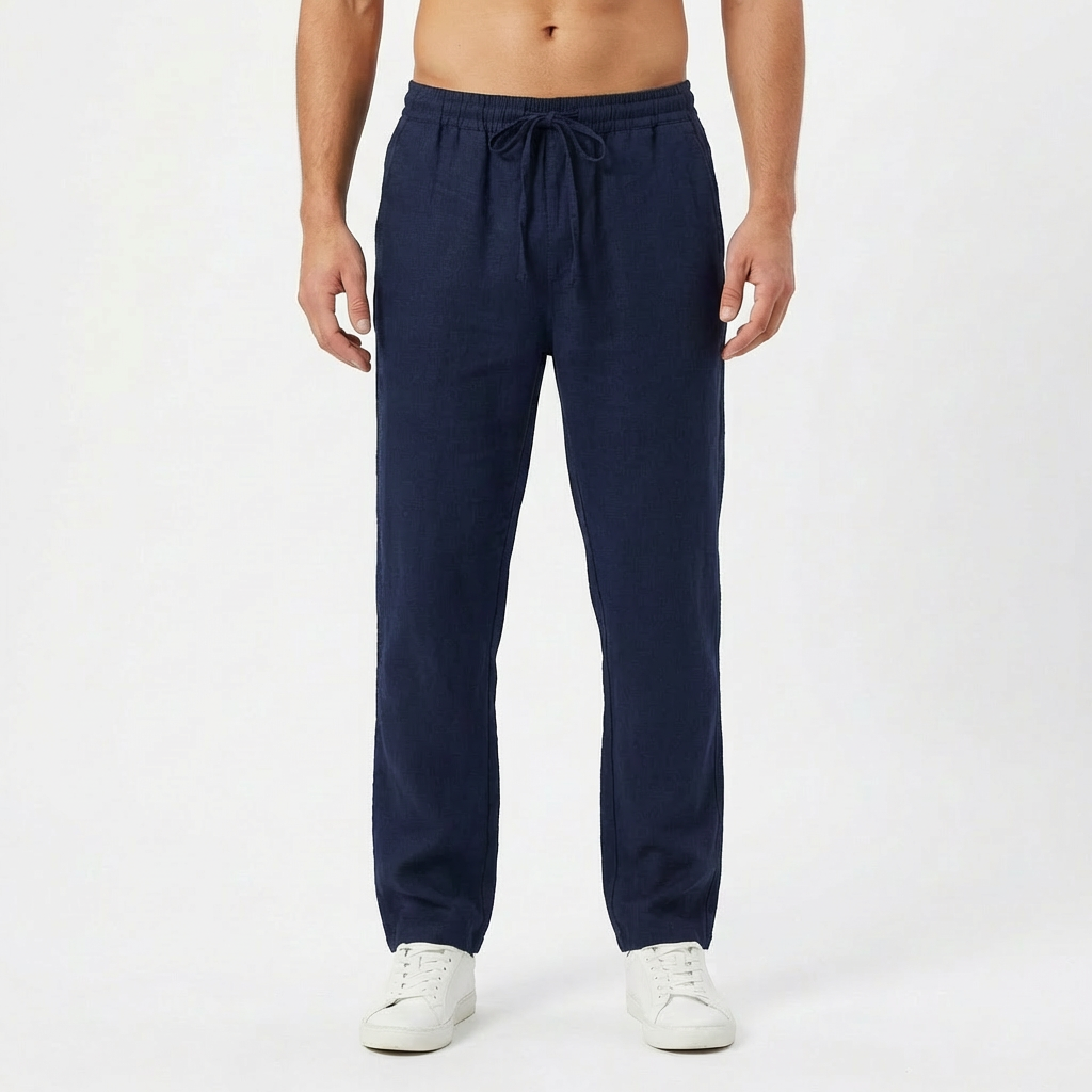 Lucas | Pantalón Hombre Con Cintura Elástica Y Pernera Recta | Casual