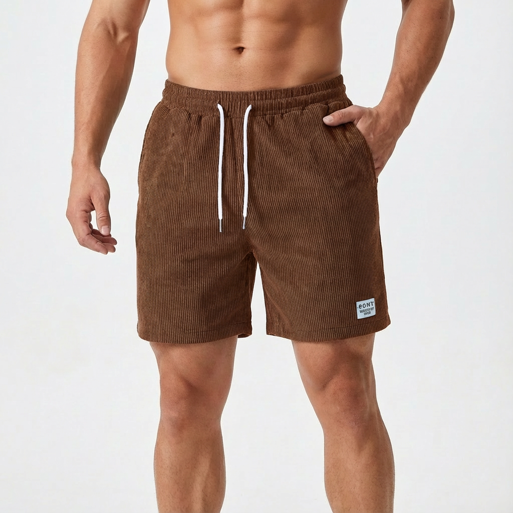 Lucas | Shorts Hombre Con Textura Acanalada Y Cintura Con Cordón | Casual