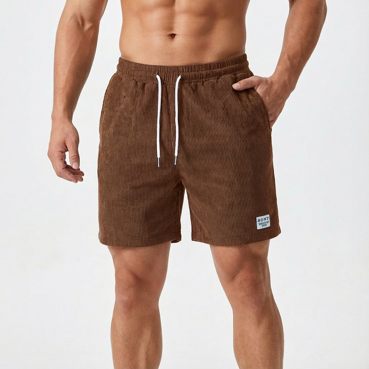 Lucas | Shorts Hombre Con Textura Acanalada Y Cintura Con Cordón | Casual
