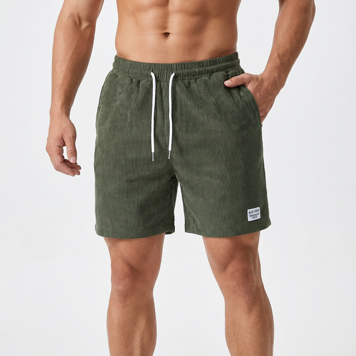 Lucas | Shorts Hombre Con Textura Acanalada Y Cintura Con Cordón | Casual