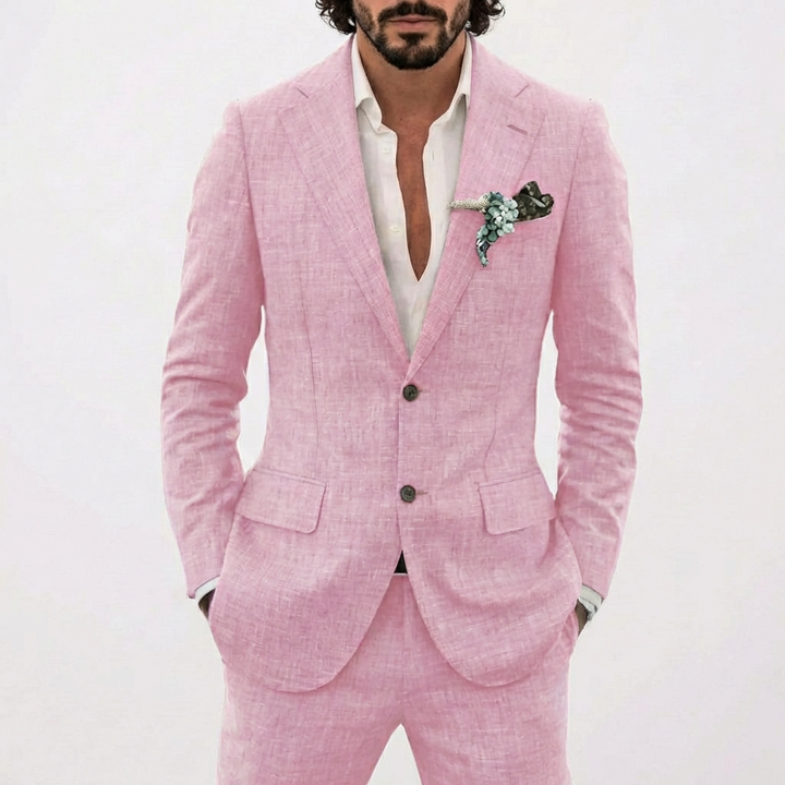 Lucas | Abito da Sposo Uomo con Taglio Comodo e Rever Classico | Estivo