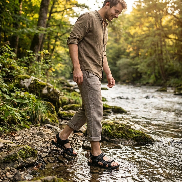 Lucas | Sandali da Trekking Unisex con Chiusure a Strappo e Suola Antiscivolo | Avventura