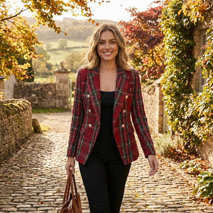 Lucia | Blazer Mujer Con Botones Decorativos Y Cierre Cruzado | Elegante