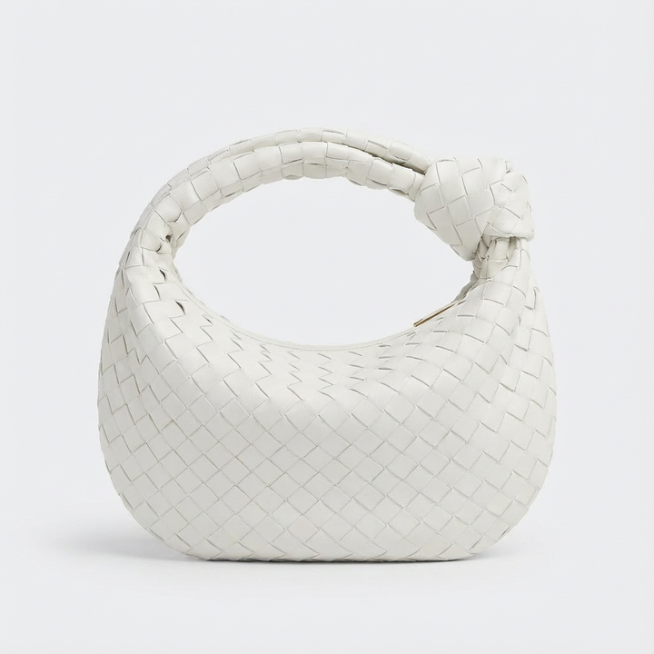 Lucia | Borsa a spalla da donna con intreccio intrecciato e manico annodato | Elegante