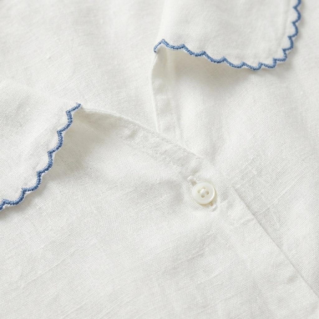 Lucía | Donna Camicetta Colletto alla Bimba Manica Corta