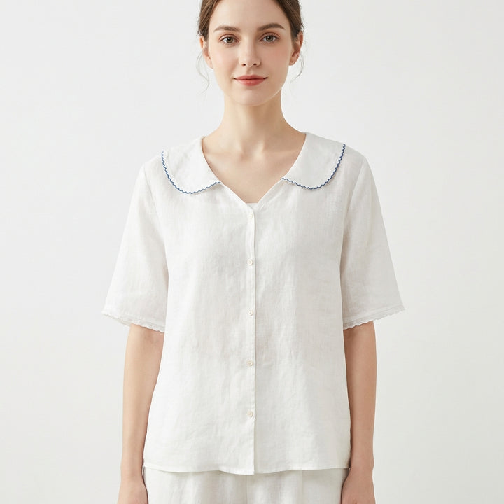 Lucía | Donna Camicetta Colletto alla Bimba Manica Corta