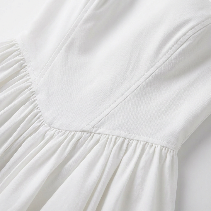 Lucia | Abito Midi Donna con Scollo Halter e Gonna in Tulle | Romantico