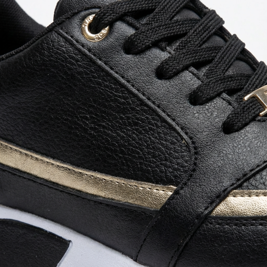 Lucia | Mujer Zapatillas Cuña Con Suela Elevada Y Cordones | Deportivo