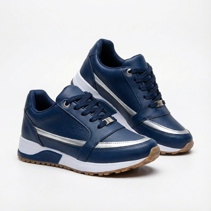 Lucia | Mujer Zapatillas Cuña Con Suela Elevada Y Cordones | Deportivo