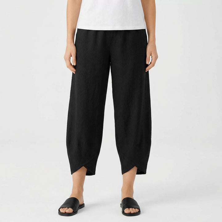 Lucia | Pantalone Culotte Donna con Orlo Asimmetrico e Taglio Largo | Informale