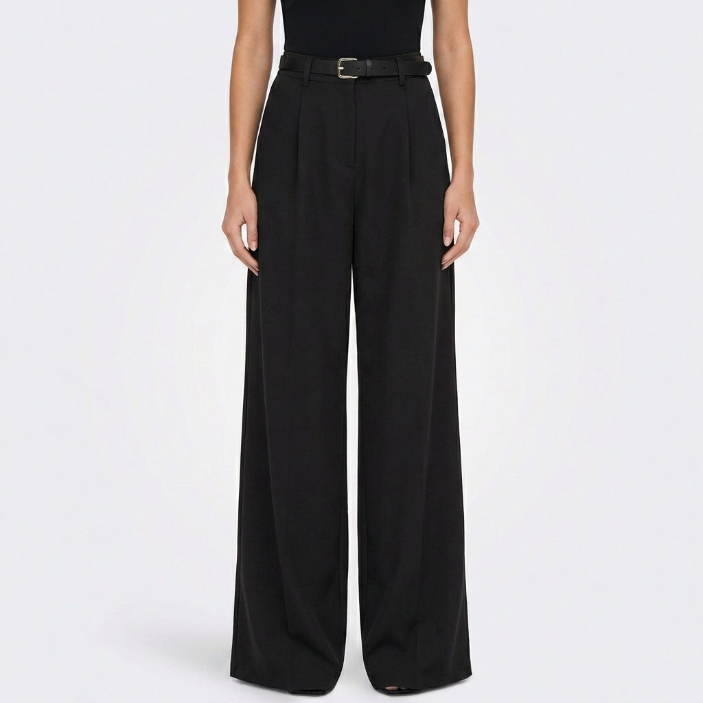 Lucia | Pantaloni Eleganti Donna Con Vita Alta E Gamba Larga | Raffinati