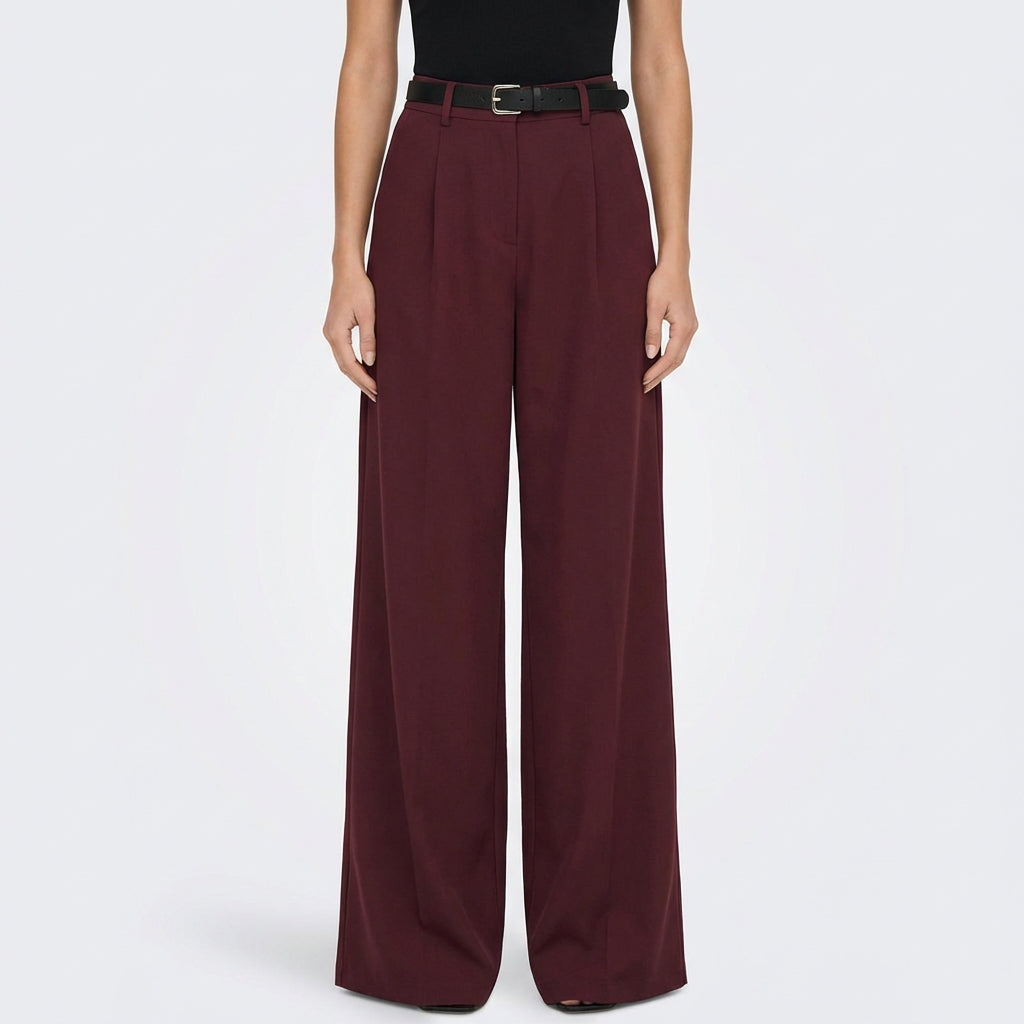 Lucia | Pantaloni Eleganti Donna Con Vita Alta E Gamba Larga | Raffinati