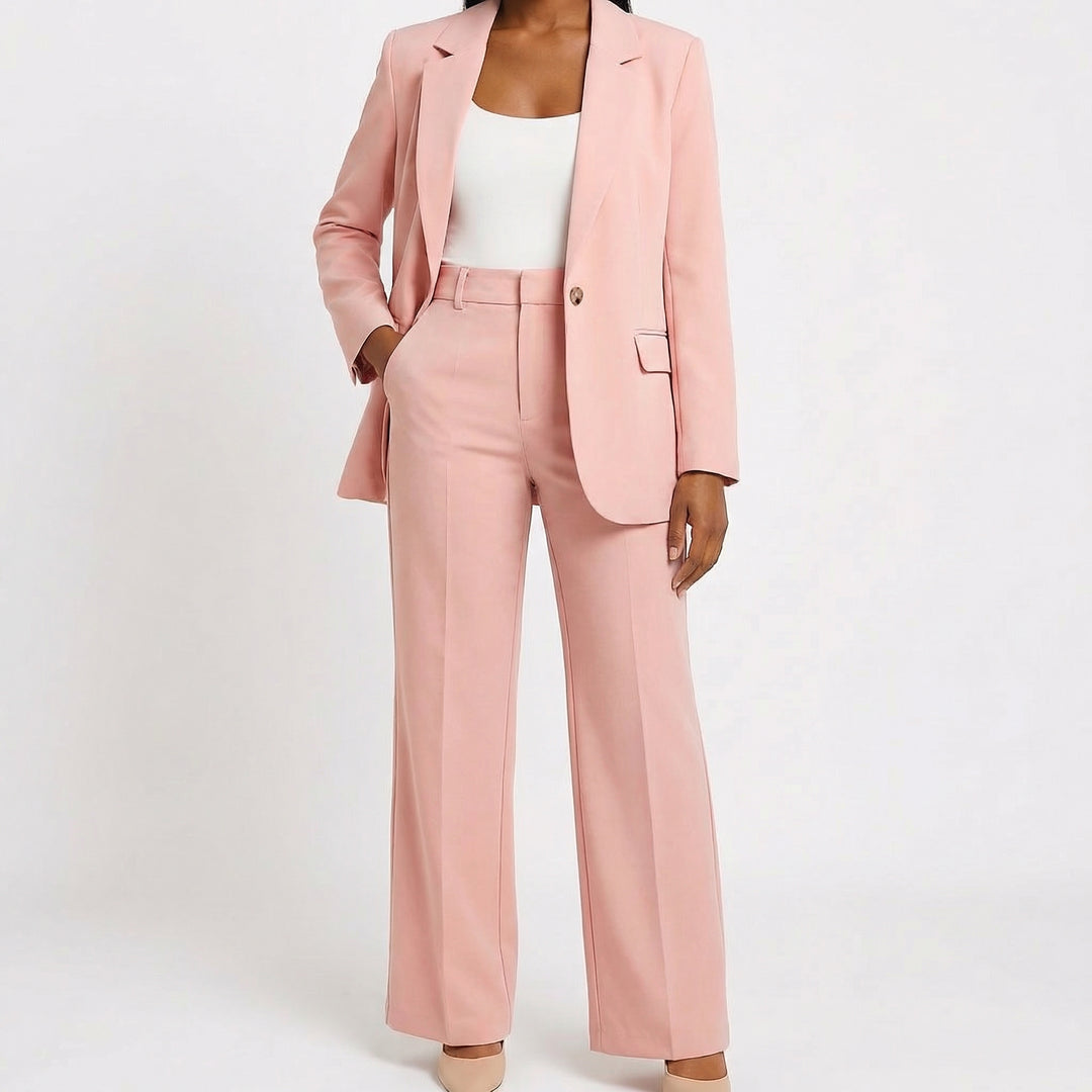 Lucia | Completo Donna Due Pezzi con Pantalone a Gamba Larga e Giacca | Elegante