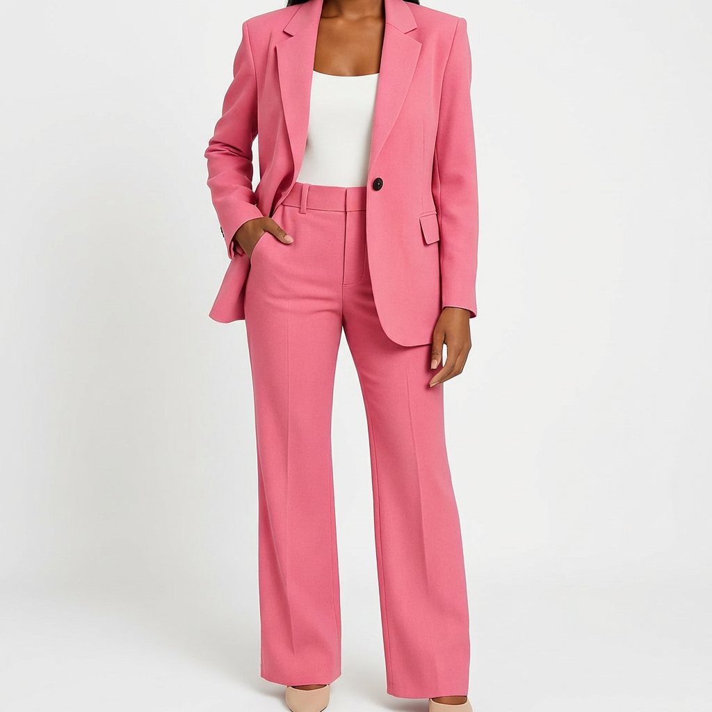 Lucia | Traje Dos Piezas Mujer Con Pantalón Pernera Ancha Y Blazer | Elegante