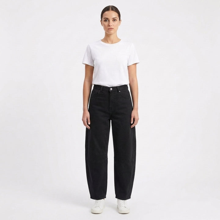Lucia | Jeans Donna Con Gamba Curva E Cuciture Decorative | Moderno