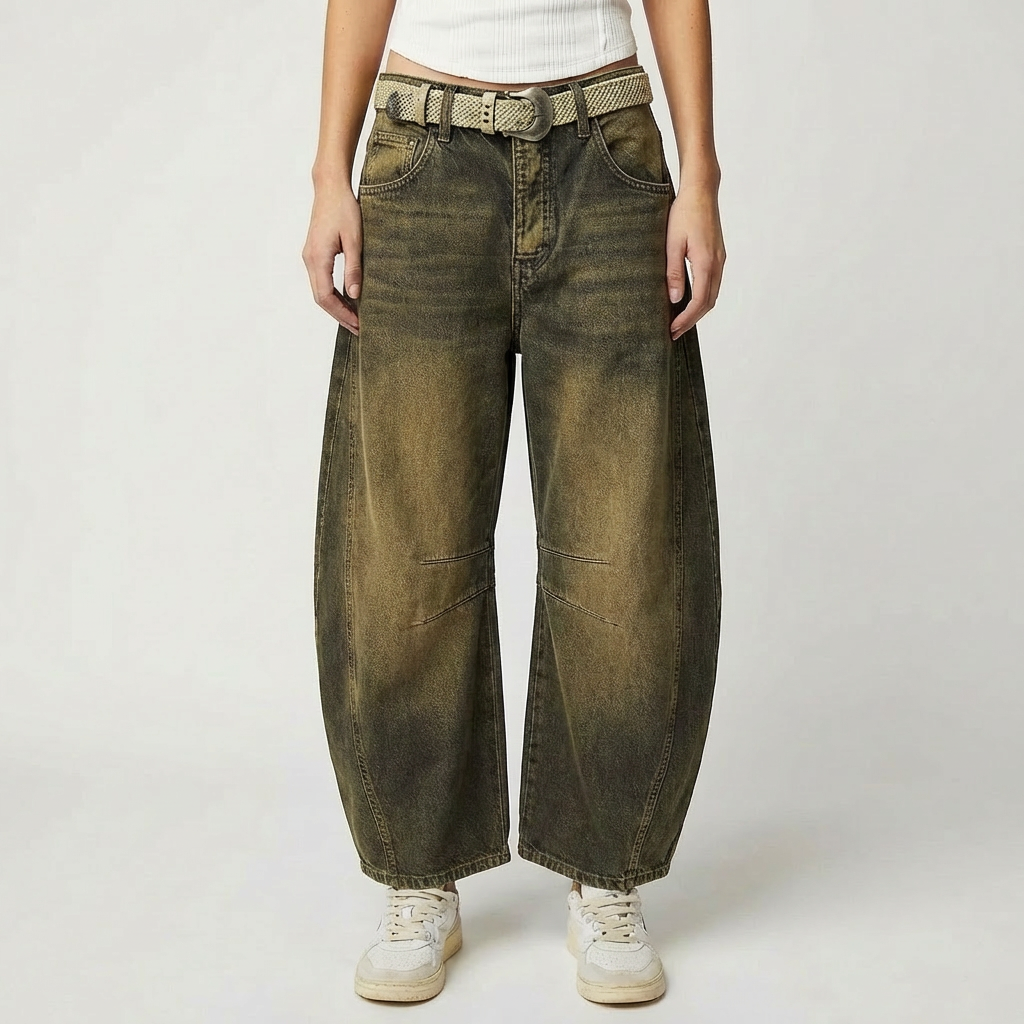 Lucia | Jeans Donna Con Gamba Curva E Cuciture Decorative | Moderno