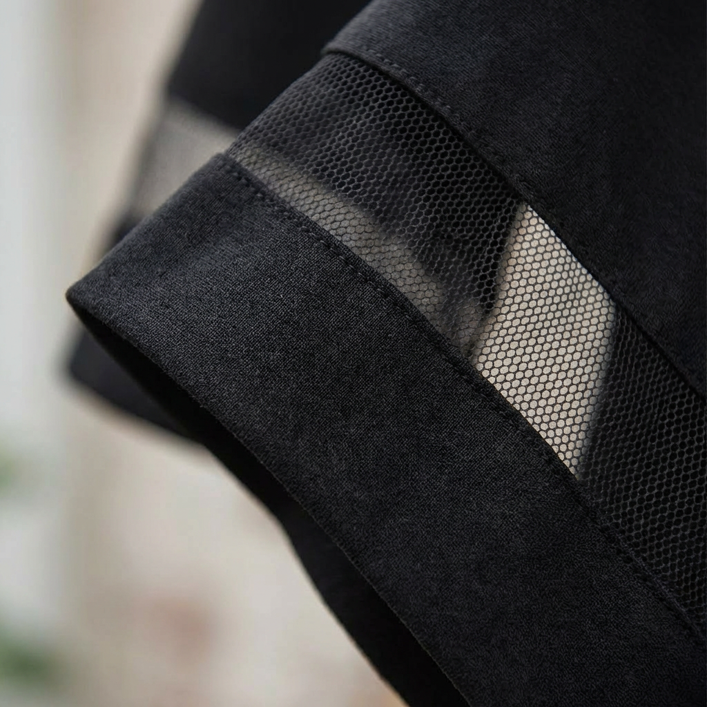 Lucía | Abito Lungo con Dettaglio in Rete Donna Elegante