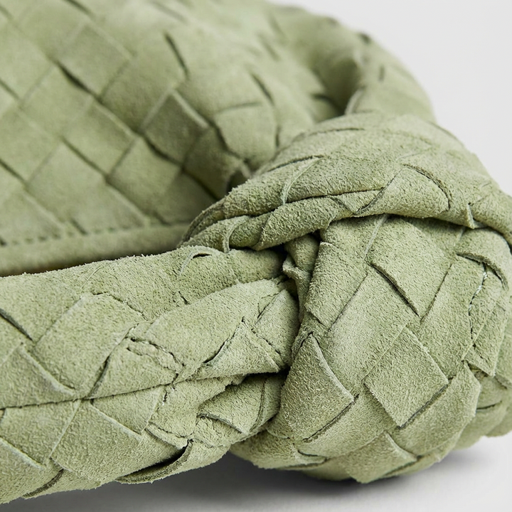 Luna | Borsa Hobo Mini Donna con Intreccio Intrecciato e Manico Annodato | Tendenza