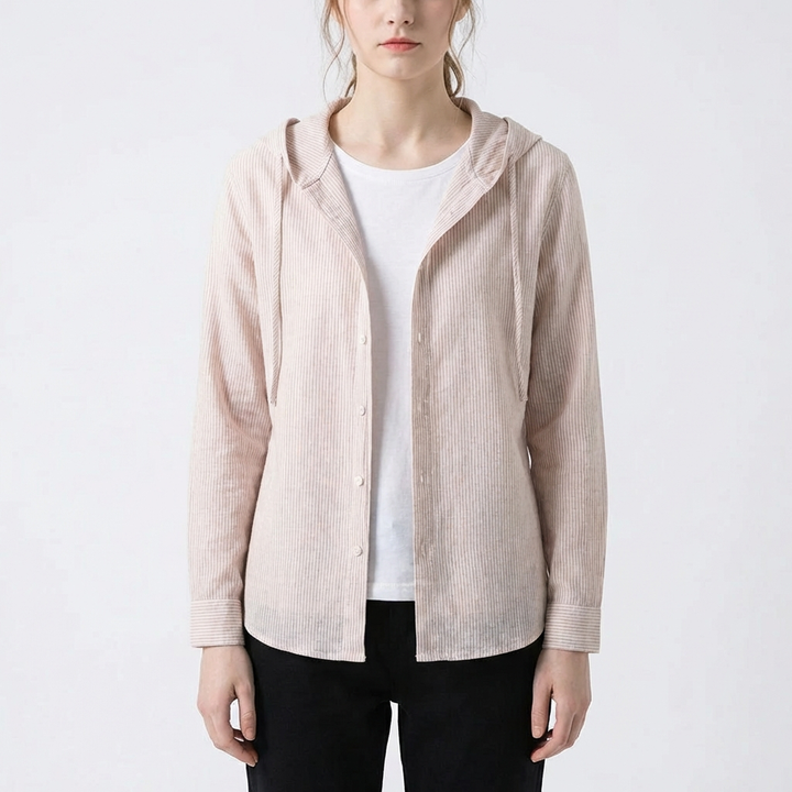 Luna | Camisa Mujer Con Capucha Y Corte Oversize | Casual Relajado