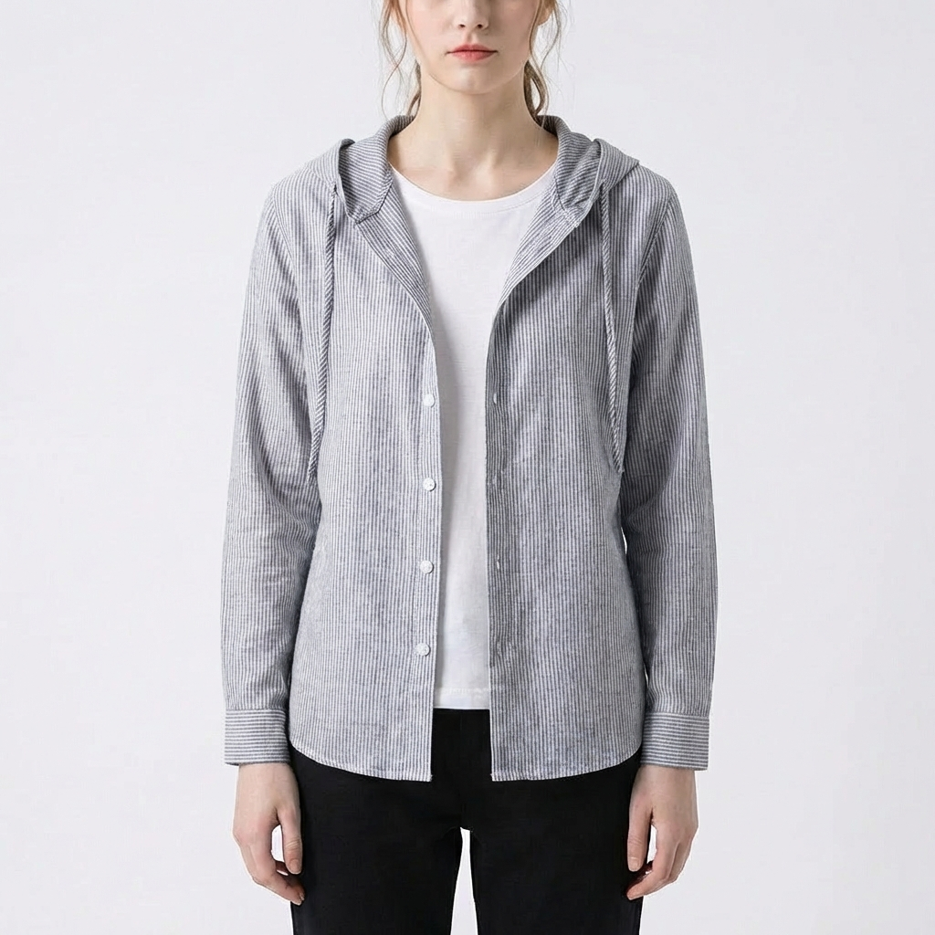 Luna | Camisa Mujer Con Capucha Y Corte Oversize | Casual Relajado