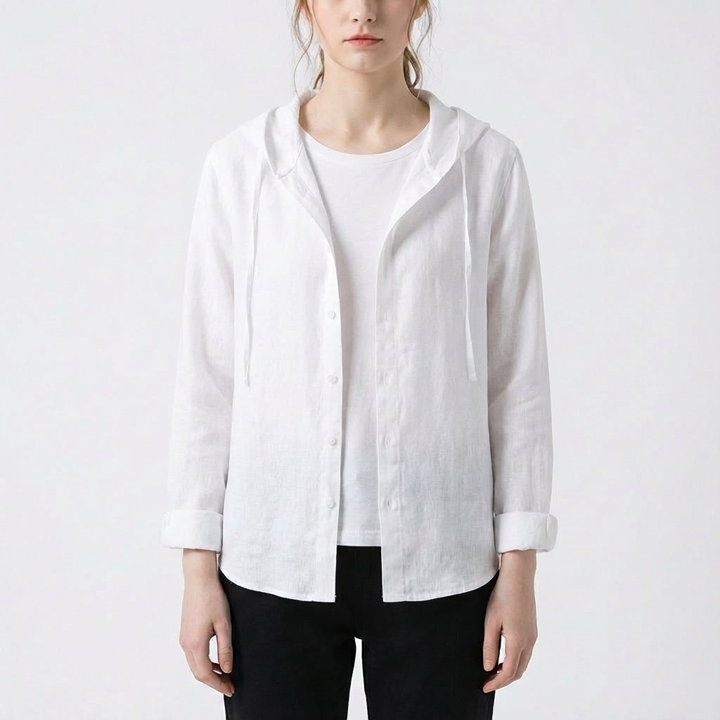 Luna | Camisa Mujer Con Capucha Y Corte Oversize | Casual Relajado