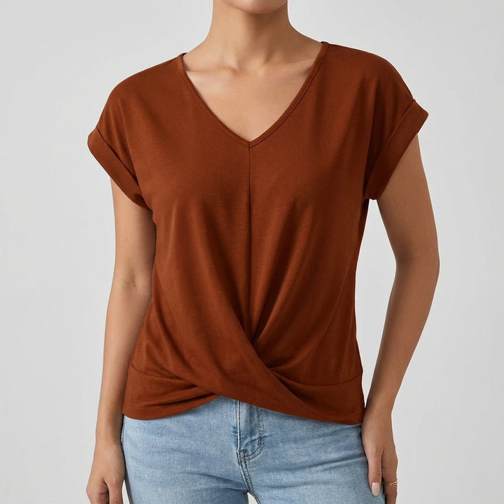 Luna | Maglietta Donna con Scollo a V e Manica Cadente | Informale