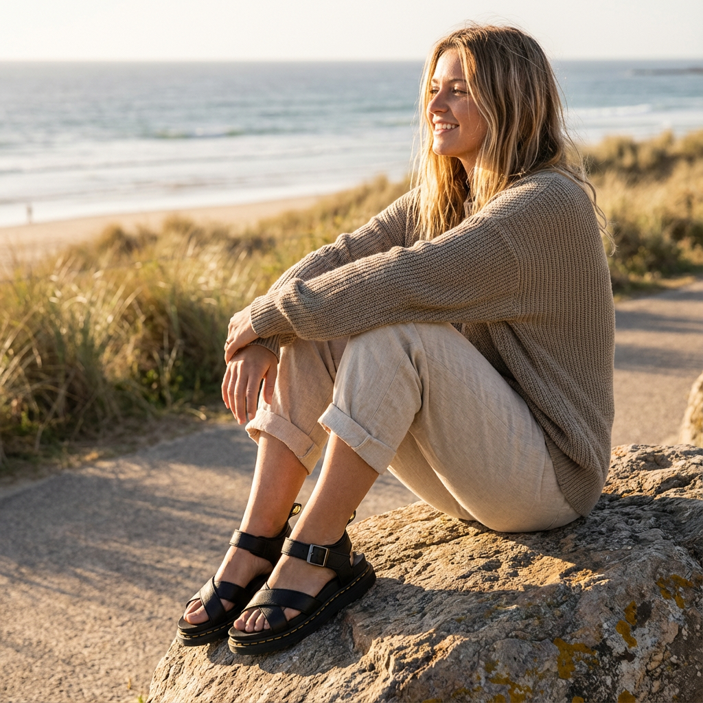 Luna | Mujer Sandalias Plataforma Con Correa Tobillo Y Tiras Cruzadas | Casual
