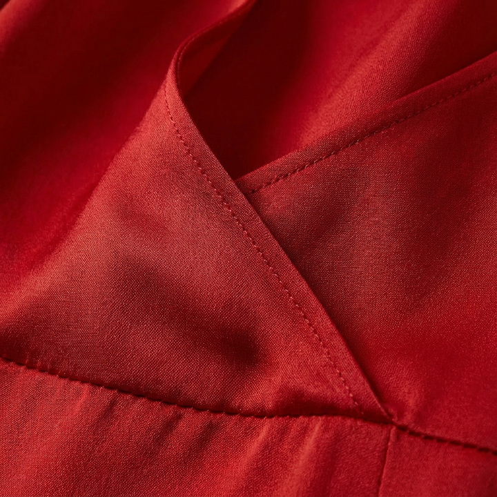 Luna | Abito Maxi Donna con Scollo Drappeggiato e Spacco Laterale | Sensuale