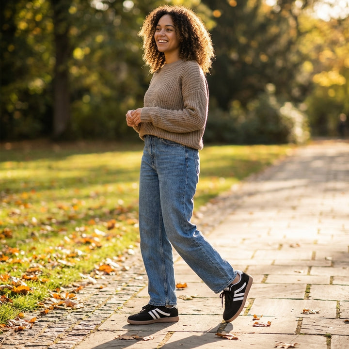 Luna | Scarpe da Donna Retrò con Strisce Laterali e Suola Spessa | Cittadino