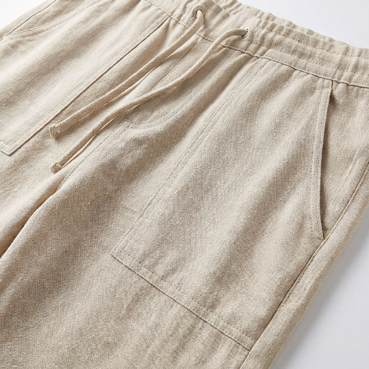 Luna | Pantaloni Capri Donna con Vita con Laccio e Orlo Ripiegato | Informale