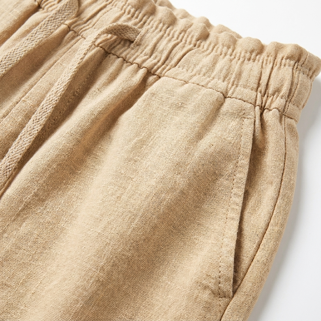 Luna | Pantalón Capri Mujer Con Cintura Con Cordón Y Bajo Doblado | Casual