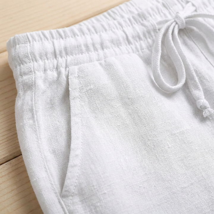 Luna | Pantalón Mujer Con Cintura Elástica Y Bajo Doblado | Casual