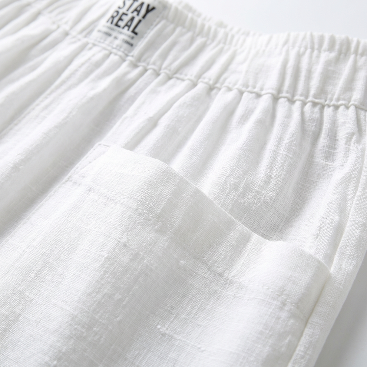 Luna | Pantalón Mujer Con Cintura Elástica Y Bolsillos Parche | Casual