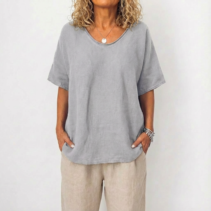 Luna | Tunica Donna con Collo Rotondo e Taglio Ampio | Informale