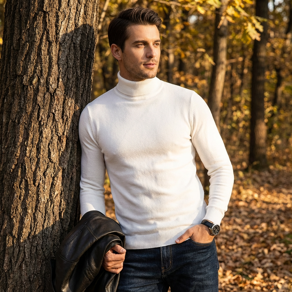 Manuel | Maglione a Collo Alto Slim da Uomo