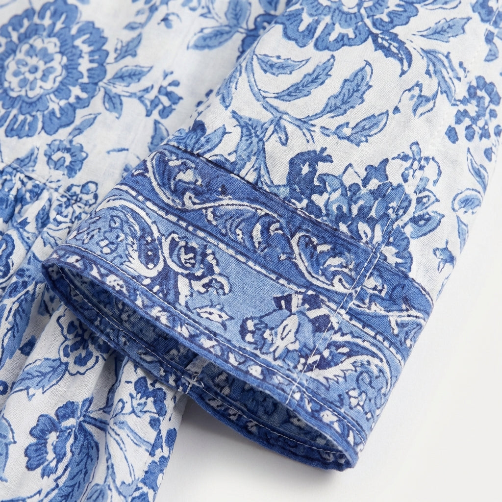 Marina | Abito Lungo Floreale con Scollo a V Donna Boho