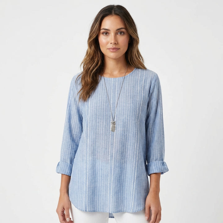 Marta | Blusa a Righe Manica Tre Quarti Donna