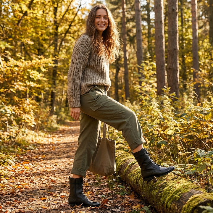 Martina | Stivali a Mezza Gamba con Lacci Donna