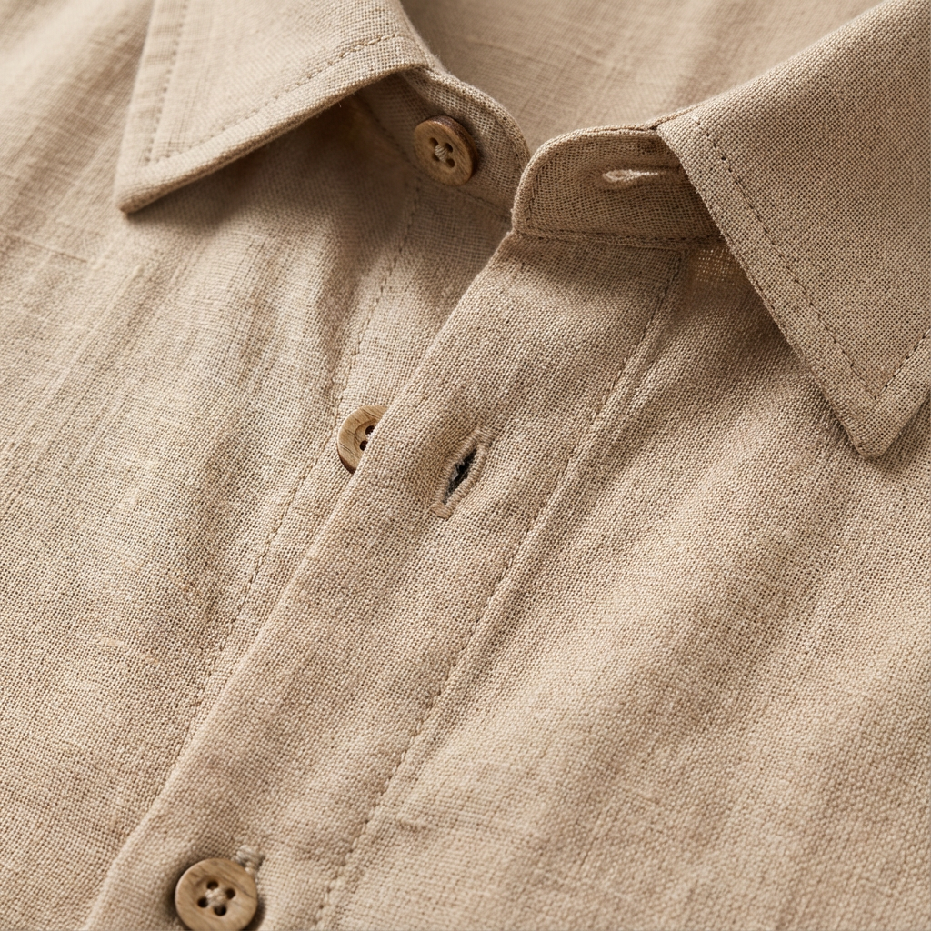 Mateo | Camisa Hombre Con Cuello Cubano Y Manga Corta | Veraniego